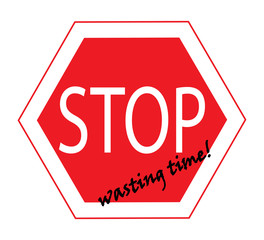 Stop wasting time symbol