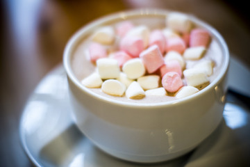  Hot cocoa with marshmallows.