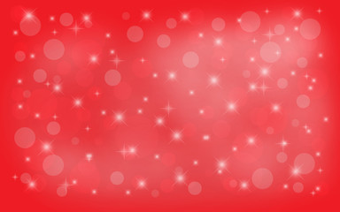 Red background and glowing stars with Christmas and New Year concept, digitally created by computer software