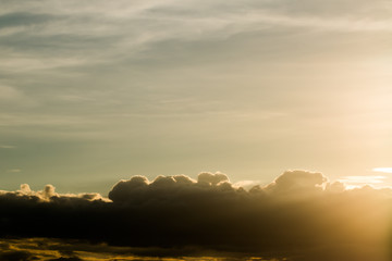 Fototapeta premium colorful dramatic sky with cloud at sunset