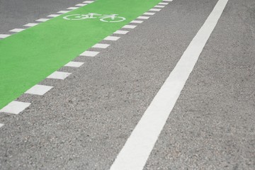 Cycle lane on road surface