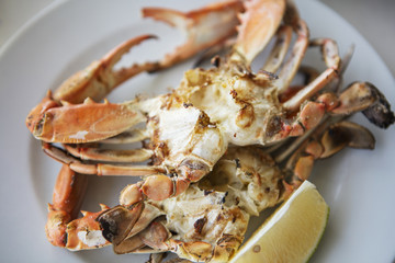 Blue crab grilled