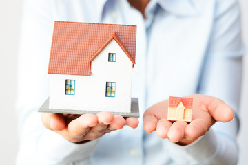 Buying a small or a big house considering the prices  difference - 124749671