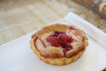 Apple pie in close up