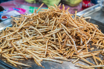 fried taro chips, Taro snacks.