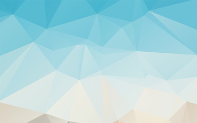 Stylish light blue polygonal geometric 16:10 abstract background with triangles