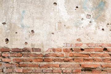 Moldy brick wall background