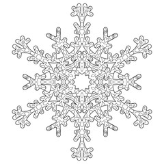 Ręcznie rysowane śnieżynka antystresowa. - 124751643