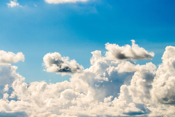 colorful dramatic sky with cloud at sunset