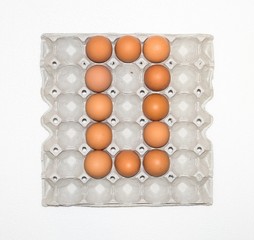 No. eggs in paper tray.for marketplace