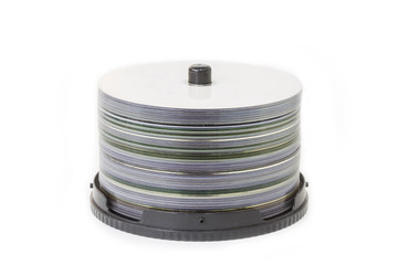 CD or dvd and box isolated on white background.