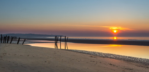 coucher de soleil sur Wissant ( Pas-de-Calais, France)