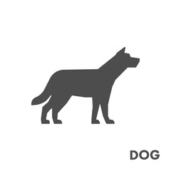Black vector figure of dog.