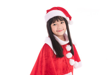 Little asian girl in christmas