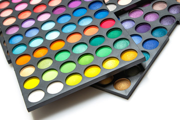 Palette with a multicolored eyeshadows