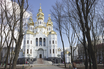 Fototapeta premium new Orthodox temple in the center of Kharkov