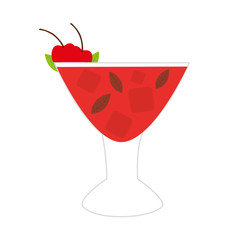 tropical cocktail cup isolated icon vector illustration design