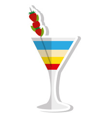 tropical cocktail cup isolated icon vector illustration design
