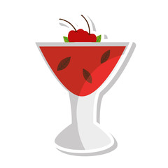 tropical cocktail cup isolated icon vector illustration design