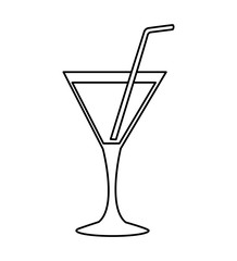 tropical cocktail cup isolated icon vector illustration design