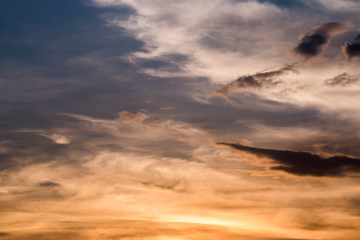 Fototapeta premium colorful dramatic sky with cloud at sunset