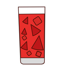 tropical cocktail glass isolated icon vector illustration design