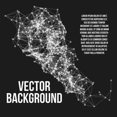 Wireframe mesh dot and lines background