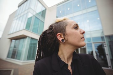 Close-up of businesswoman