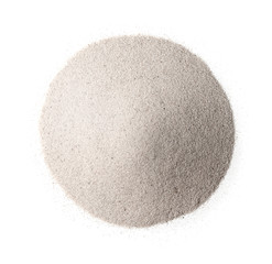 Top view of white silica sand