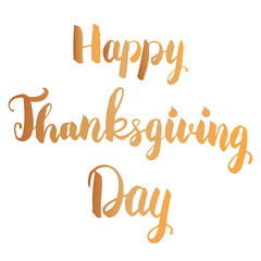 Thanksgiving day typography . Happy Thanksgiving turkey inscription.  Modern Brush lettering for banners, greeting cards, posters 