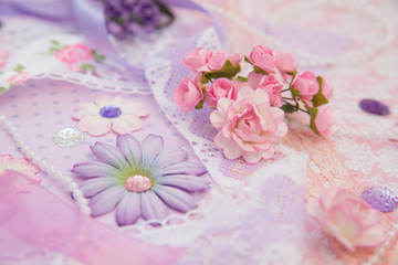 Obraz na płótnie Canvas pink paper flowers..