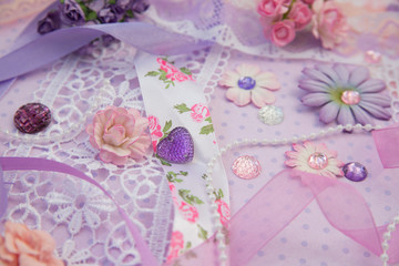 purple and pink paper flowers.....