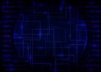 Abstract blue background, Virtual technology background, Digital Abstrct business background