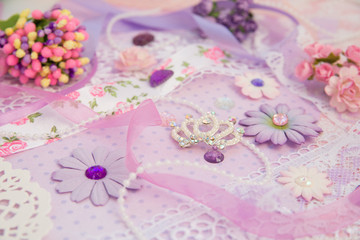 Obraz na płótnie Canvas purple and pink paper flowers.