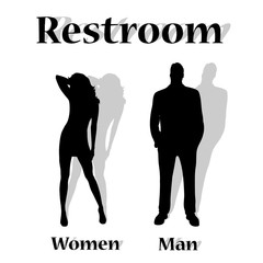 Vector illustration restroom.