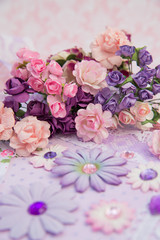 purple paper flowers.....