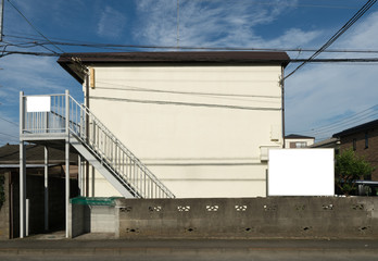 Obraz premium Large blank billboard on a street wall, banners with room to add your own text