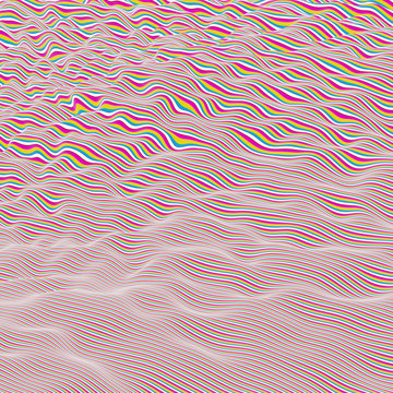 Waves of lines, colorful ribbons
