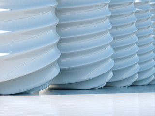 Obraz premium Abstract white Architecture Design. White Modern Background.3D rendering.