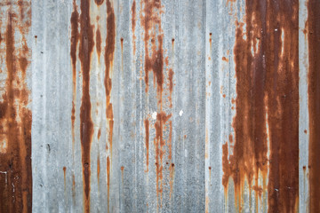 Old metal sheet roof texture. Pattern of old metal sheet. Metal sheet texture. Rusty metal sheet texture.