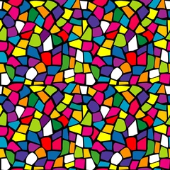 Küchenrückwand Plexiglas Farbenfroh Helle Mosaikstruktur