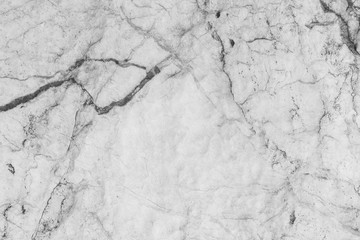 Closeup surface of stone pattern at big rock for decoration in the garden textured background in black and white tone