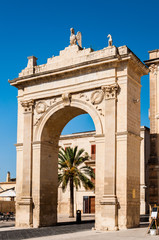 Fototapeta na wymiar Royal Gate or Arch of Porta Reale in Noto, Sicily, Italy