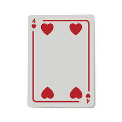 casino heart cards poker icon over white background.  gambling games design. vector illustration