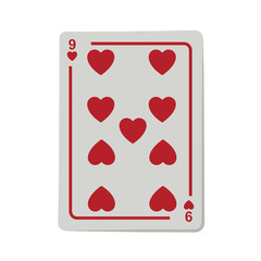 casino heart cards poker icon over white background.  gambling games design. vector illustration