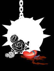 Tattoo. Pendulum big shock to the heart. Blood flow map