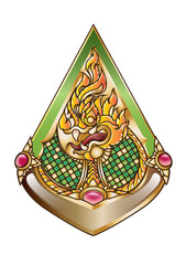 Thailand beautiful dragon tattoo design pattern.