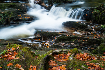 Obraz na płótnie Canvas Autumn waterfall stream 