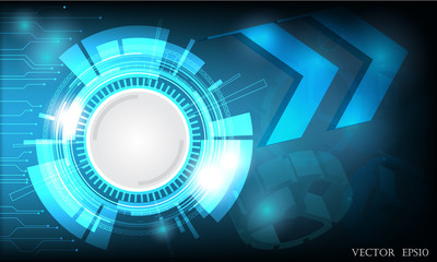 Digital business background,vector tech circle and technology background.