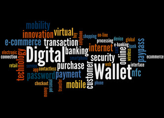 Digital Wallet, word cloud concept 7